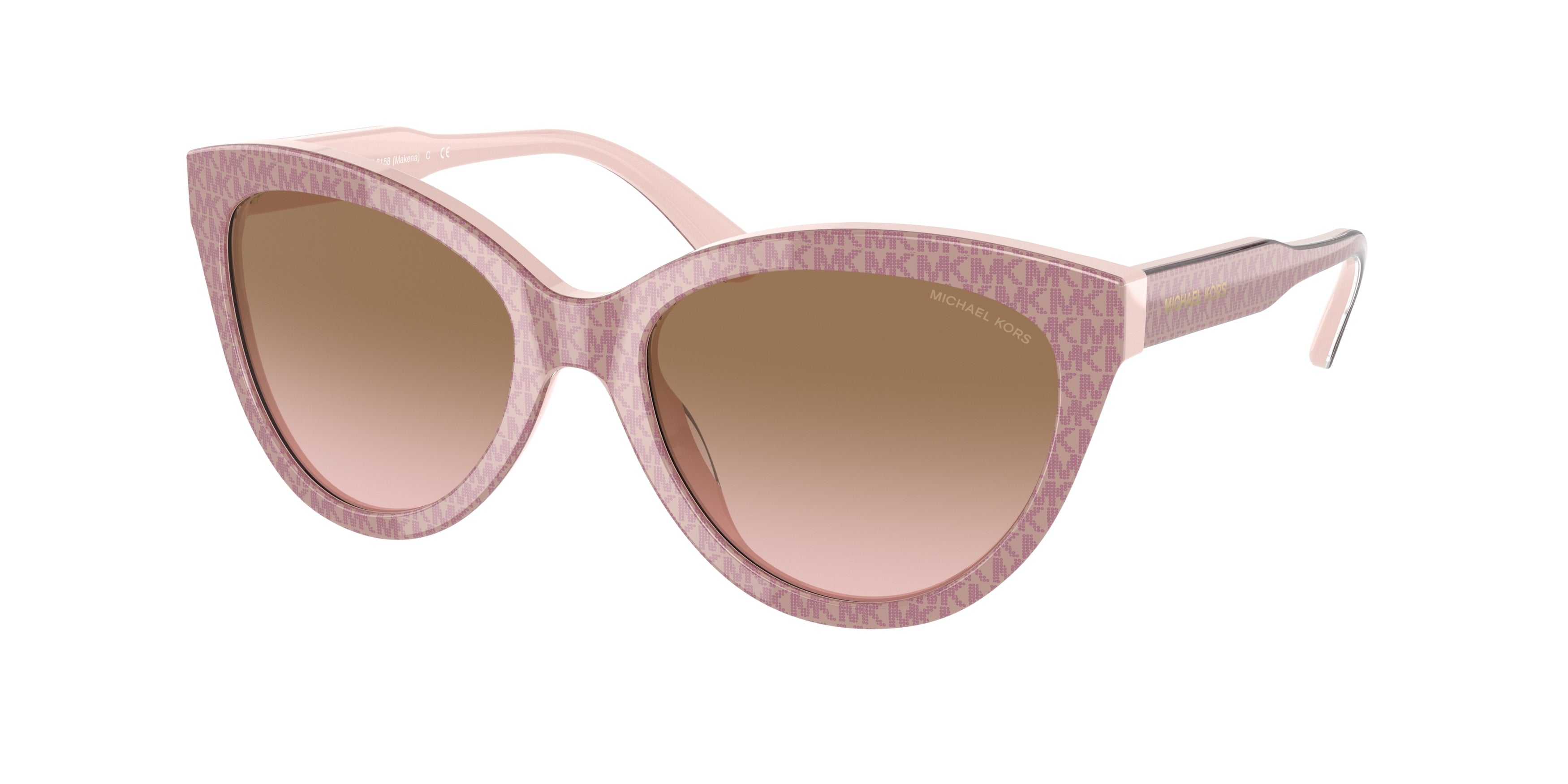 Gafas de Sol Michael Kors Makena MK2158 Insignia Mk Pvc en Rosa Ballet y Marrón y Rosa Degradé