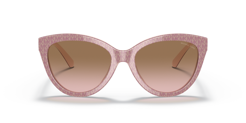 Gafas de Sol Michael Kors Makena MK2158 Insignia Mk Pvc en Rosa Ballet y Marrón y Rosa Degradé