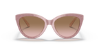 Gafas de Sol Michael Kors Makena MK2158 Insignia Mk Pvc en Rosa Ballet y Marrón y Rosa Degradé