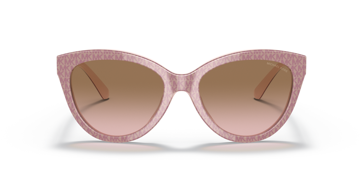 Gafas de Sol Michael Kors Makena MK2158 Insignia Mk Pvc en Rosa Ballet y Marrón y Rosa Degradé