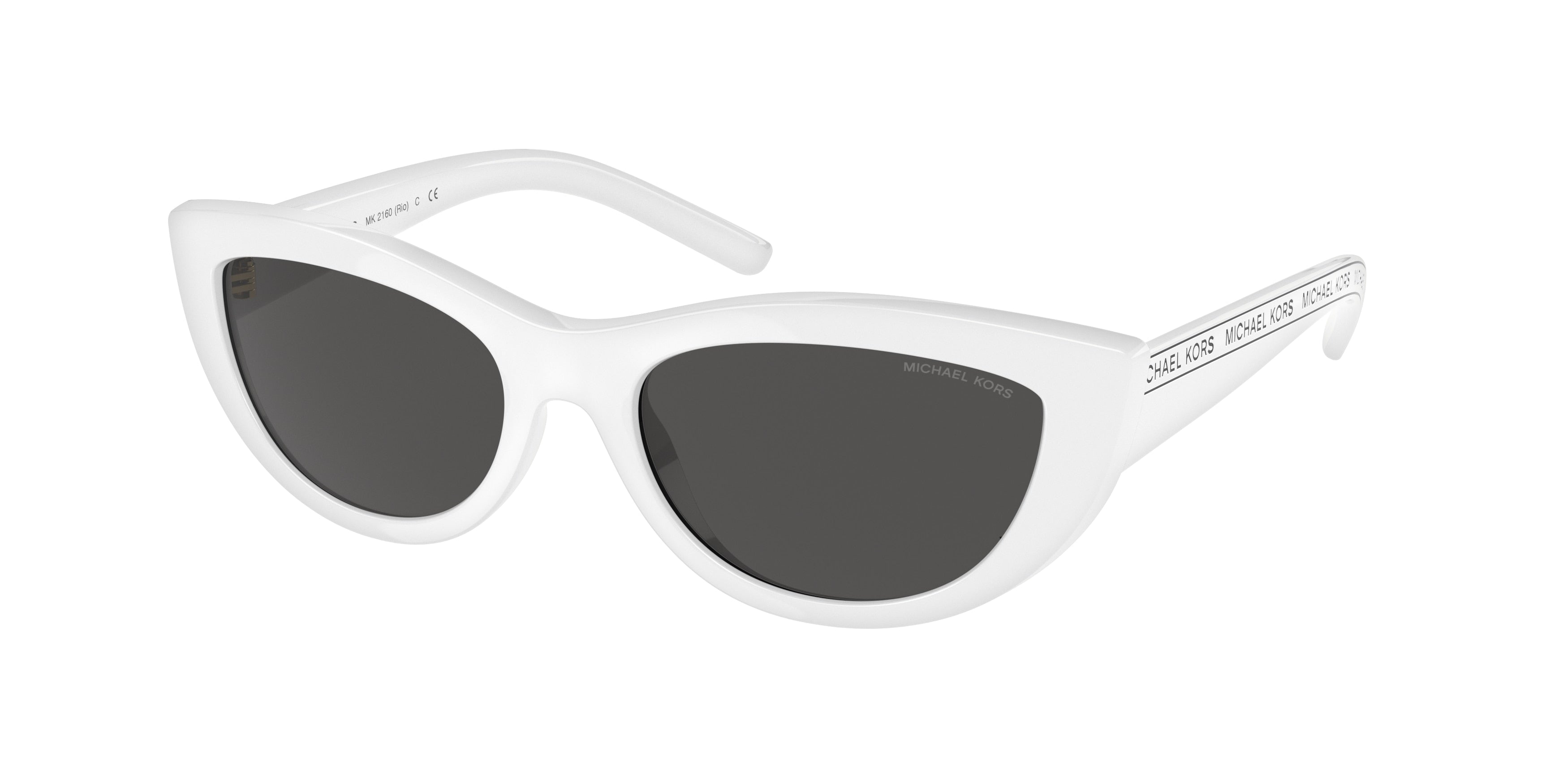 Gafas de Sol Michael Kors Rio MK2160 Blanco Óptico y Gris Oscuro Sólido