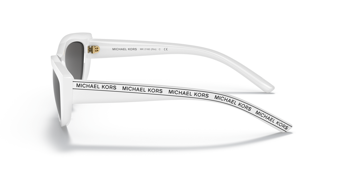 Gafas de Sol Michael Kors Rio MK2160 Blanco Óptico y Gris Oscuro Sólido