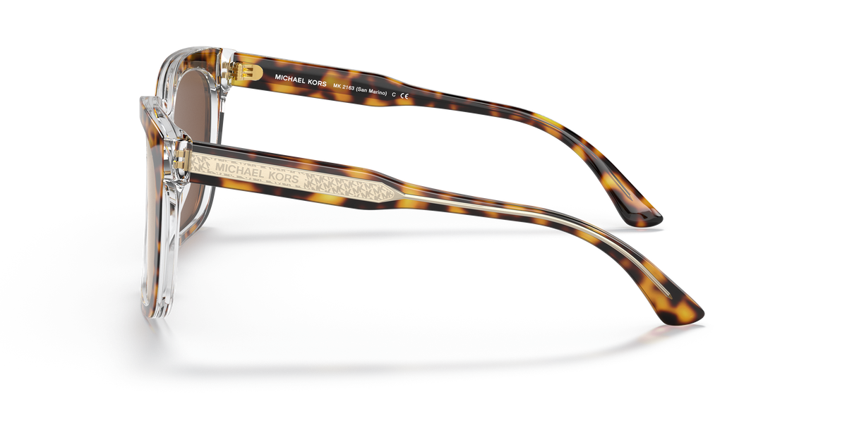 Gafas de Sol Michael Kors San Marino MK2163 Carey Oscuro/Transparente y Dorado Espejado