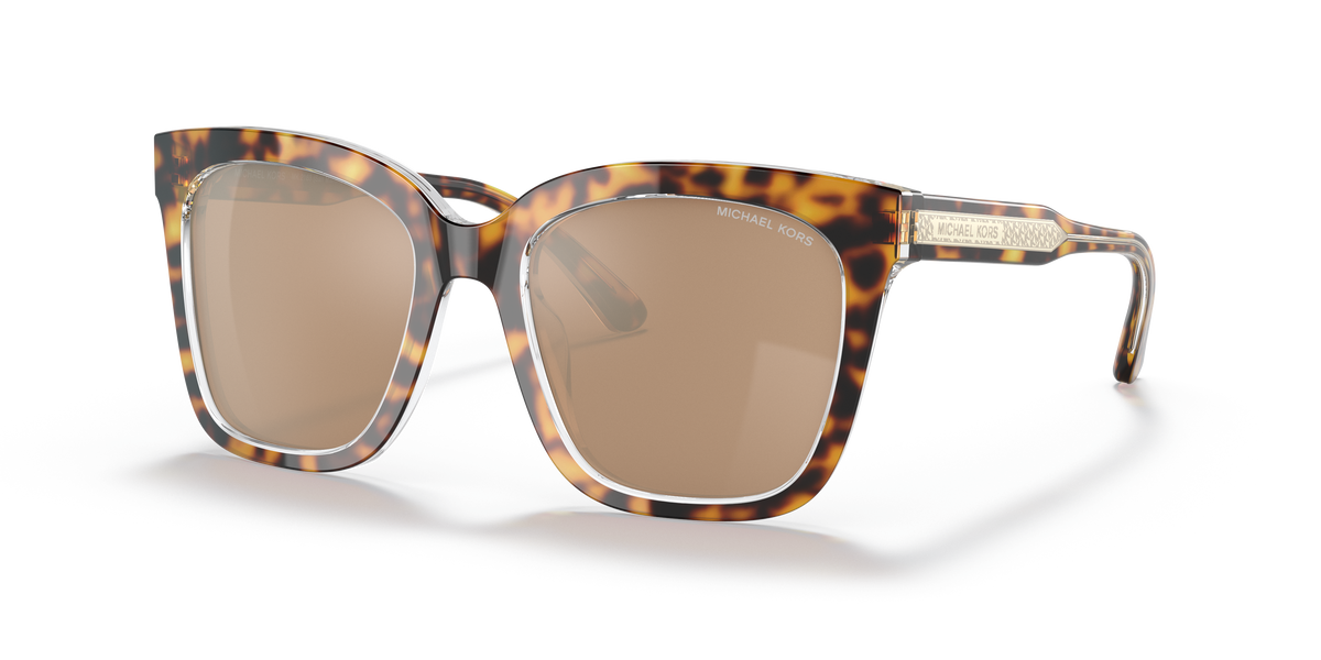 Gafas de Sol Michael Kors San Marino MK2163 Carey Oscuro/Transparente y Dorado Espejado