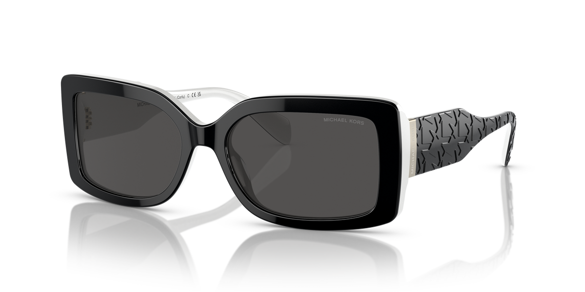 Gafas de Sol Michael Kors Corfu MK2165 Negro/Blanco y Gris Oscuro Sólido