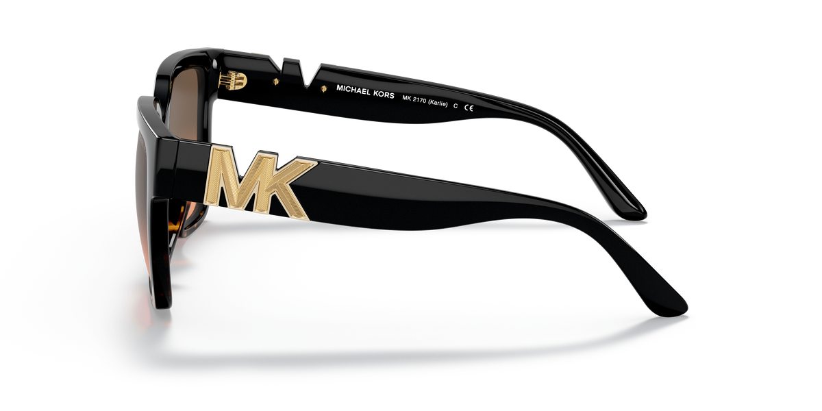 Gafas de Sol Michael Kors Karlie MK2170U Negro/Carey Oscuro y Naranja y Gris Degradé