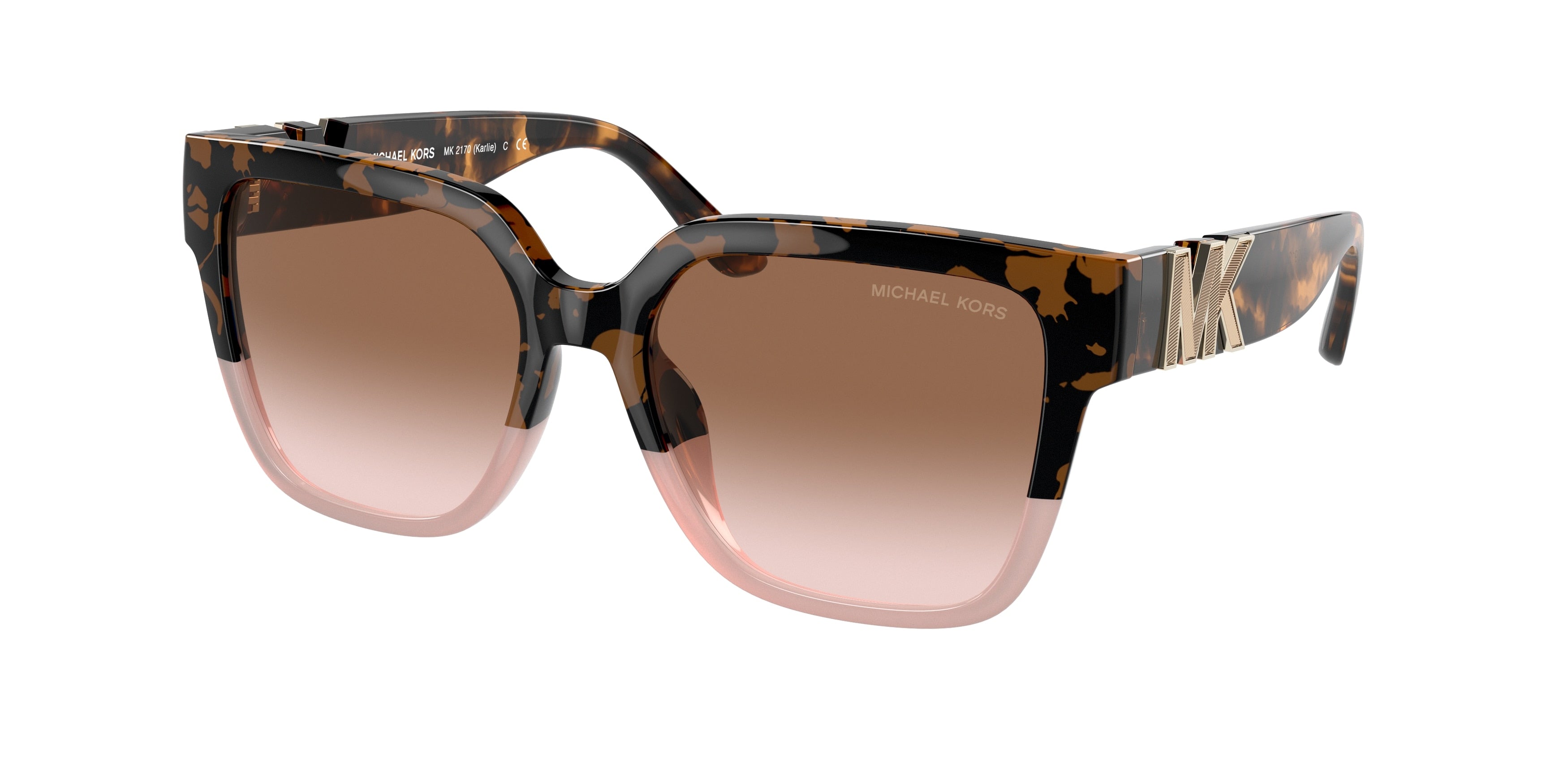 Gafas de Sol Michael Kors Karlie MK2170U Tipo Carey y Marrón y Rosa Degradé