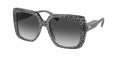 Gafas de Sol Michael Kors Mallorca MK2183U Logotipo Mk negro purpurina y Gris Oscuro Degradé