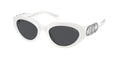 Gafas de Sol Michael Kors Empire Oval MK2192 Blanco Óptico y Gris Sólido