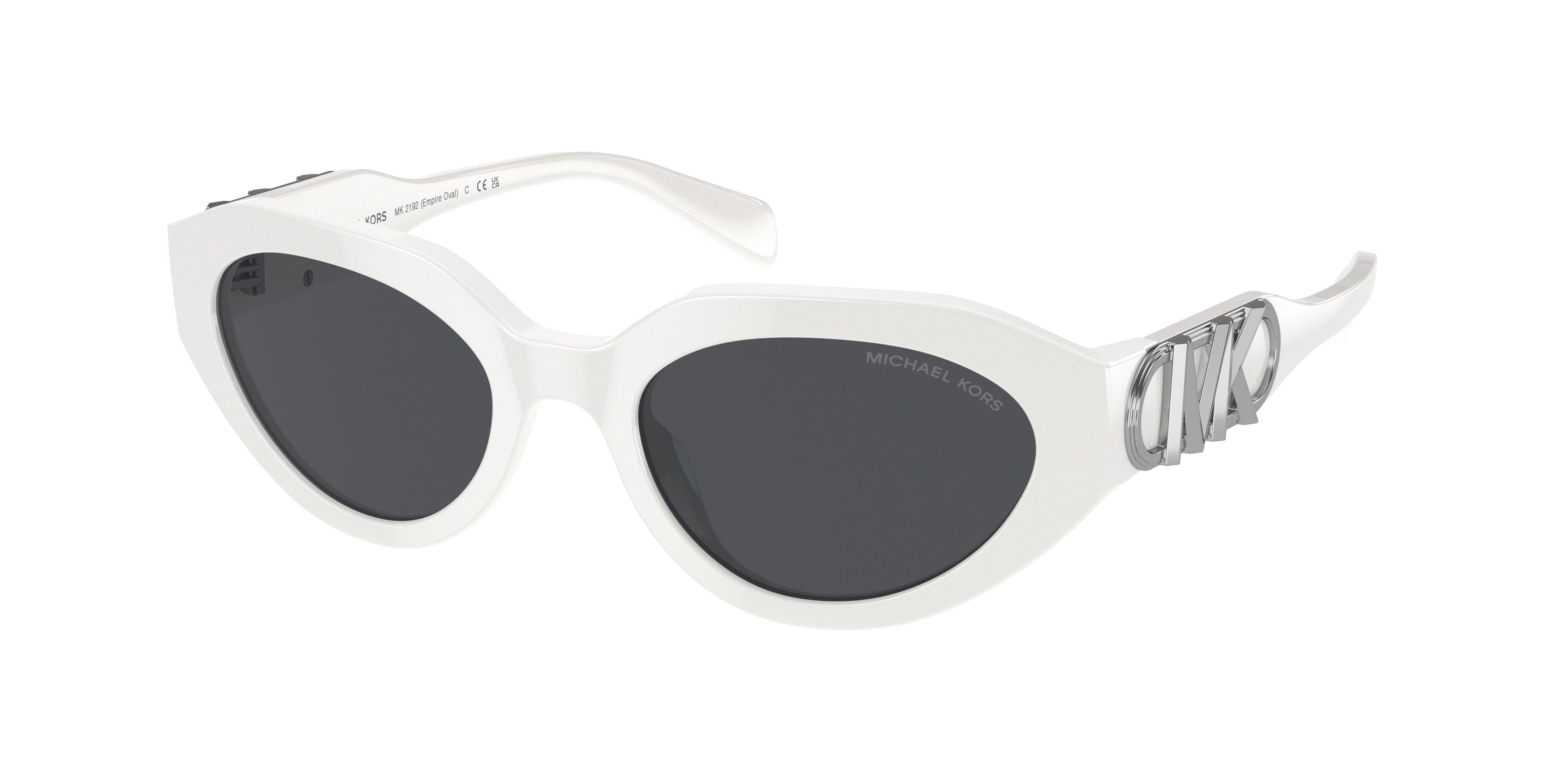 Gafas de Sol Michael Kors Empire Oval MK2192 Blanco Óptico y Gris Sólido