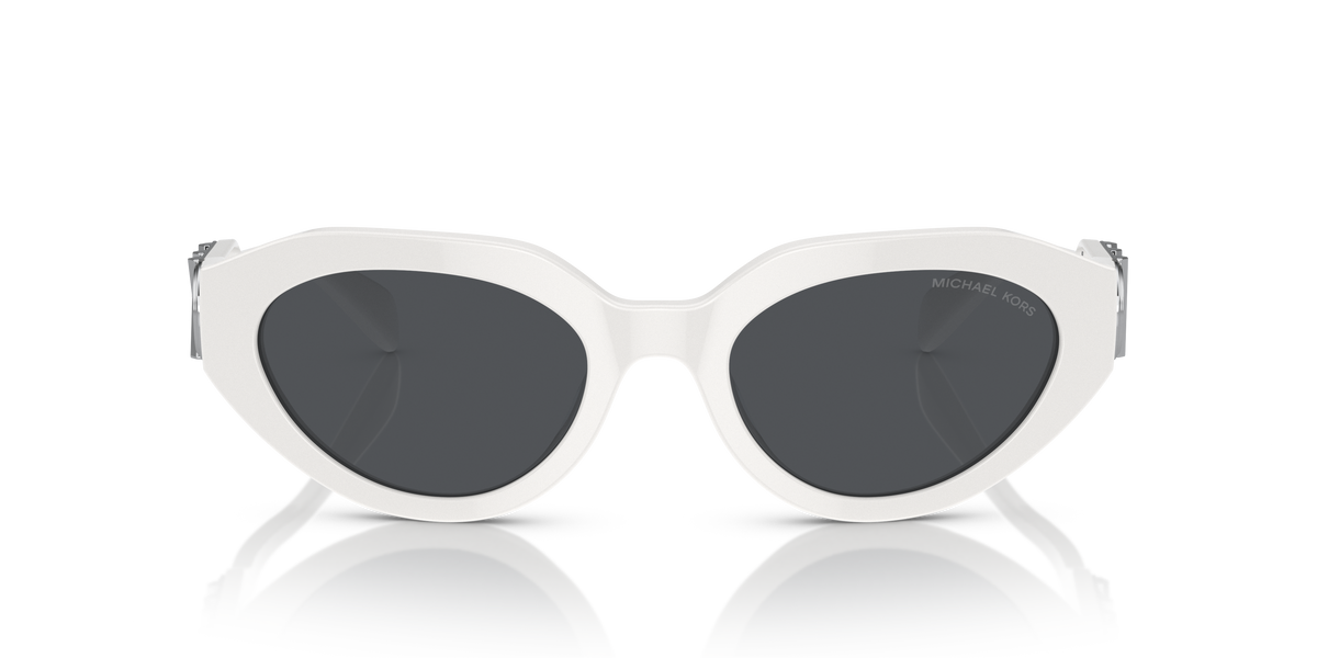 Gafas de Sol Michael Kors Empire Oval MK2192 Blanco Óptico y Gris Sólido