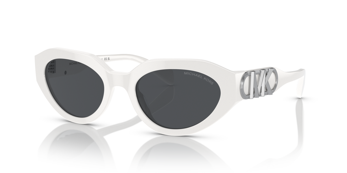 Gafas de Sol Michael Kors Empire Oval MK2192 Blanco Óptico y Gris Sólido