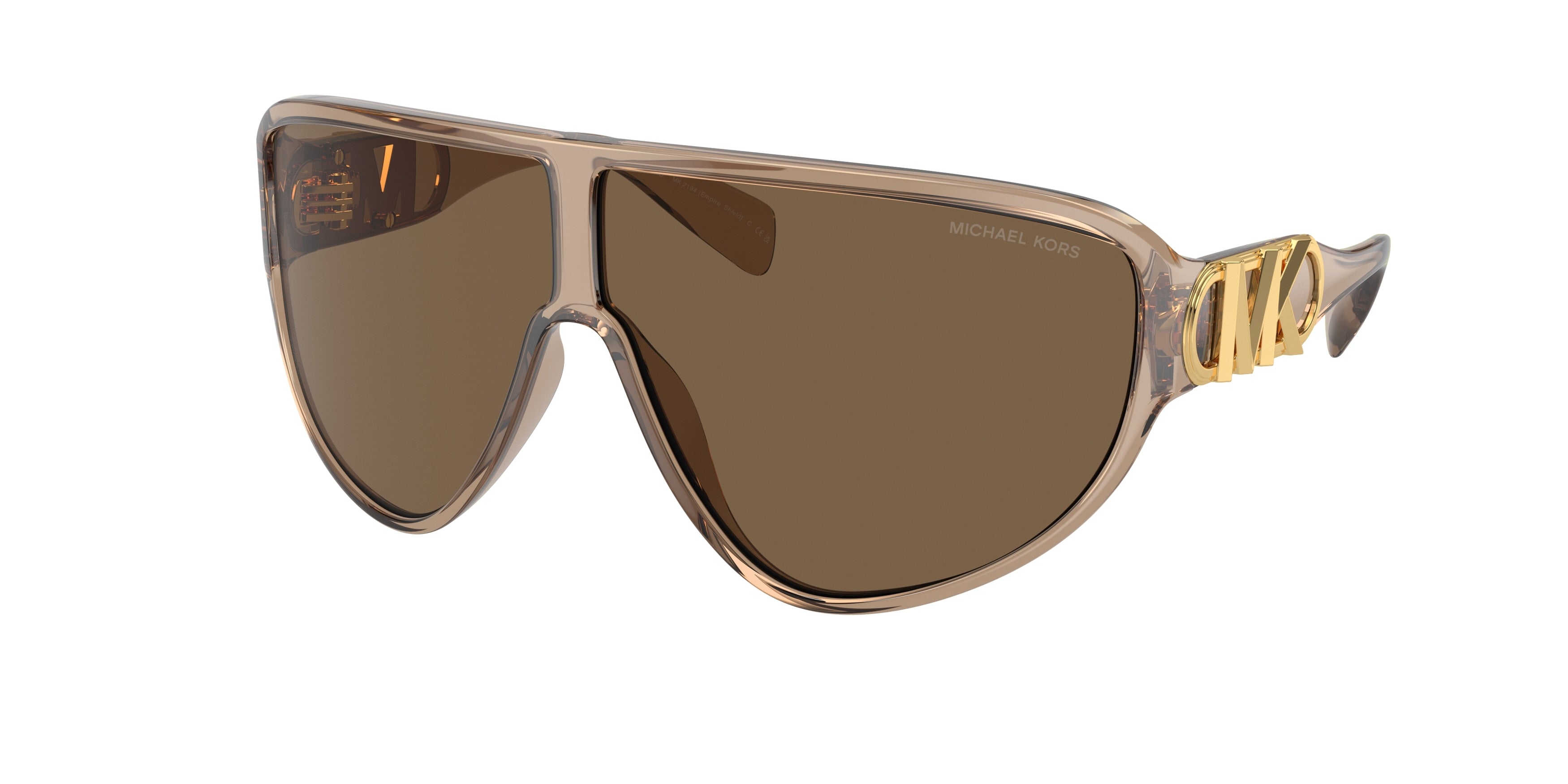 Gafas de Sol Michael Kors Empire Shield MK2194 Marrón Traslúcido y Marrón Oscuro
