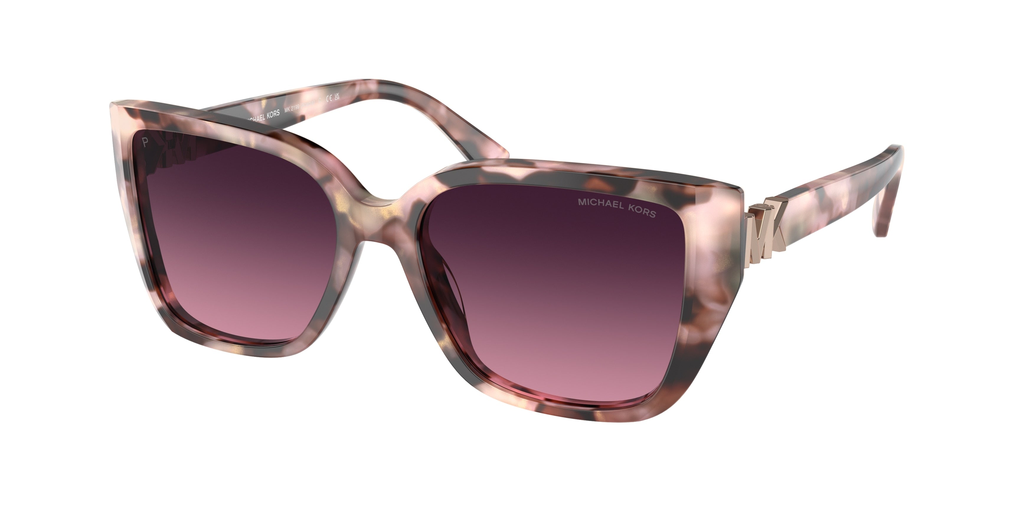 Gafas de Sol Michael Kors Acadia MK2199 Tortuga rosa nacarada y Borgoña Degradé Polarizado