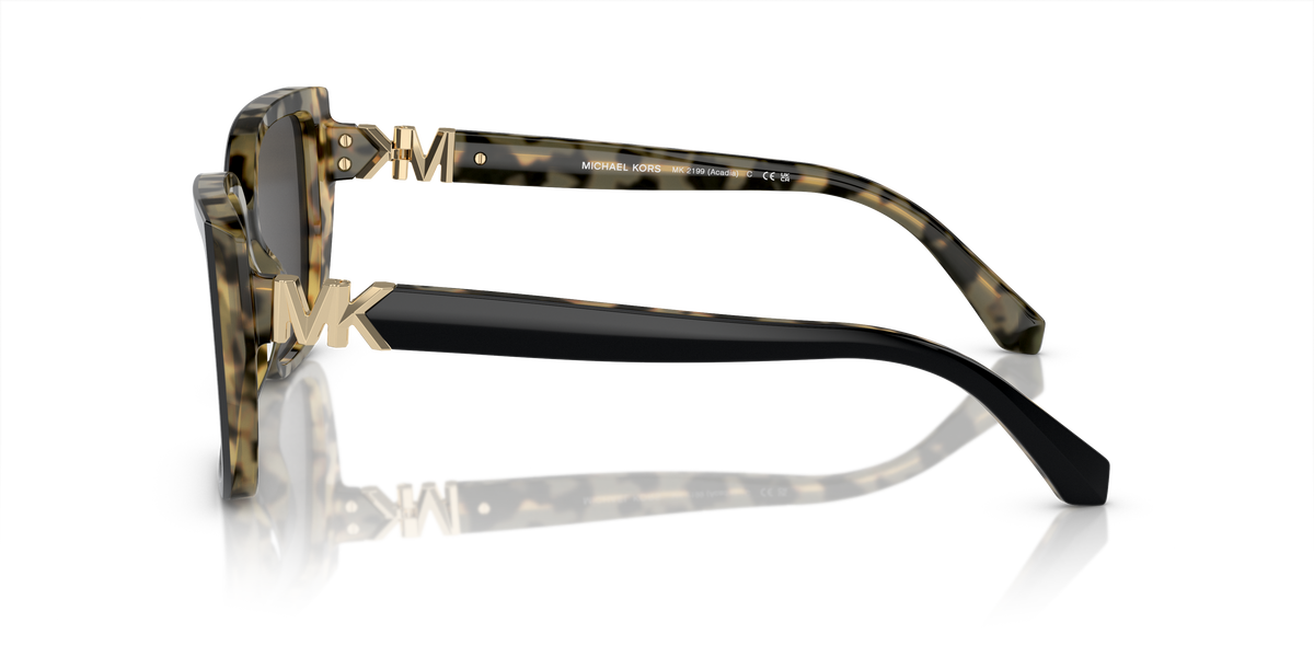 Gafas de Sol Michael Kors Acadia MK2199 Bicapa Negro/Ambar Tortuga y Gris Oscuro Sólido