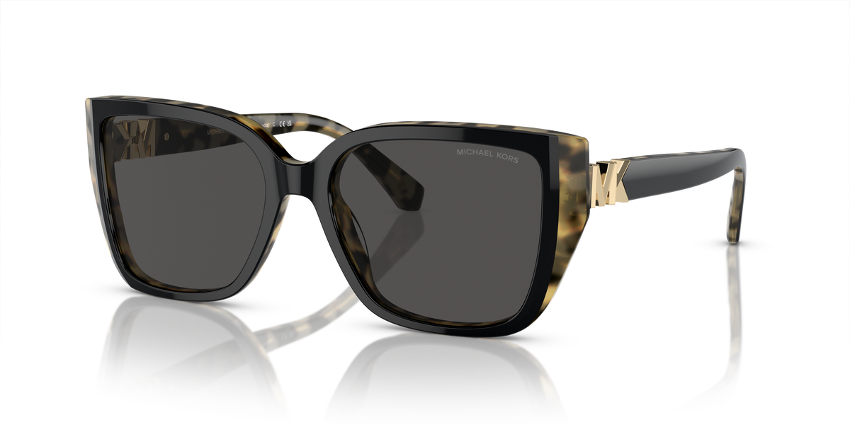 Gafas de Sol Michael Kors Acadia MK2199 Bicapa Negro/Ambar Tortuga y Gris Oscuro Sólido