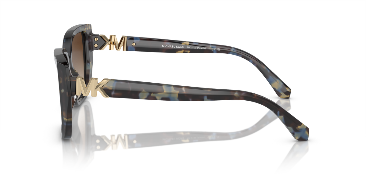 Gafas de Sol Michael Kors Acadia MK2199 Tortuga azul brillante y Marrón Degradé