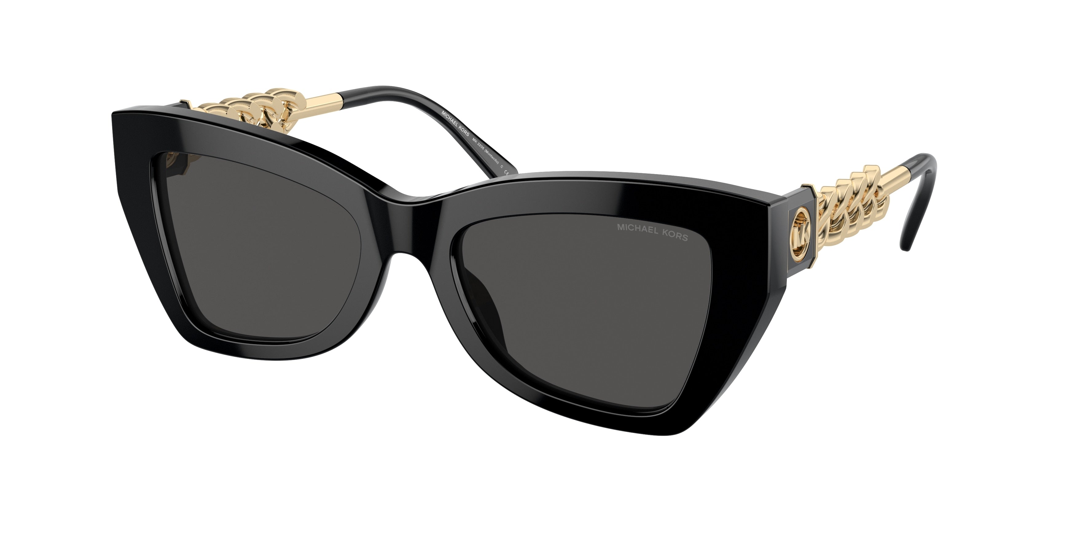 Gafas de Sol Michael Kors Montecito MK2205 Negro y Gris Oscuro Sólido