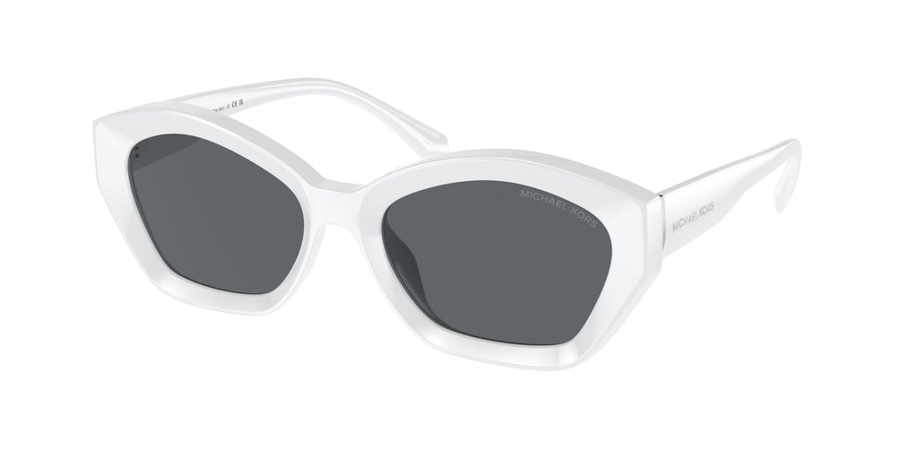 Gafas de Sol Michael Kors Bel Air MK2209U Blanco Óptico y Gris Oscuro Sólido