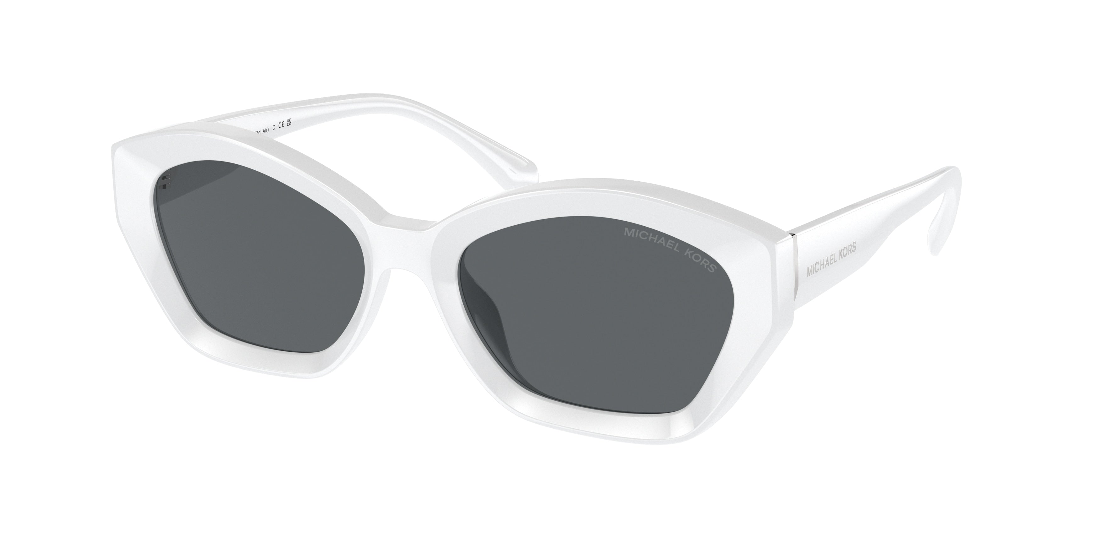 Gafas de Sol Michael Kors Bel Air MK2209U Blanco Óptico y Gris Oscuro Sólido