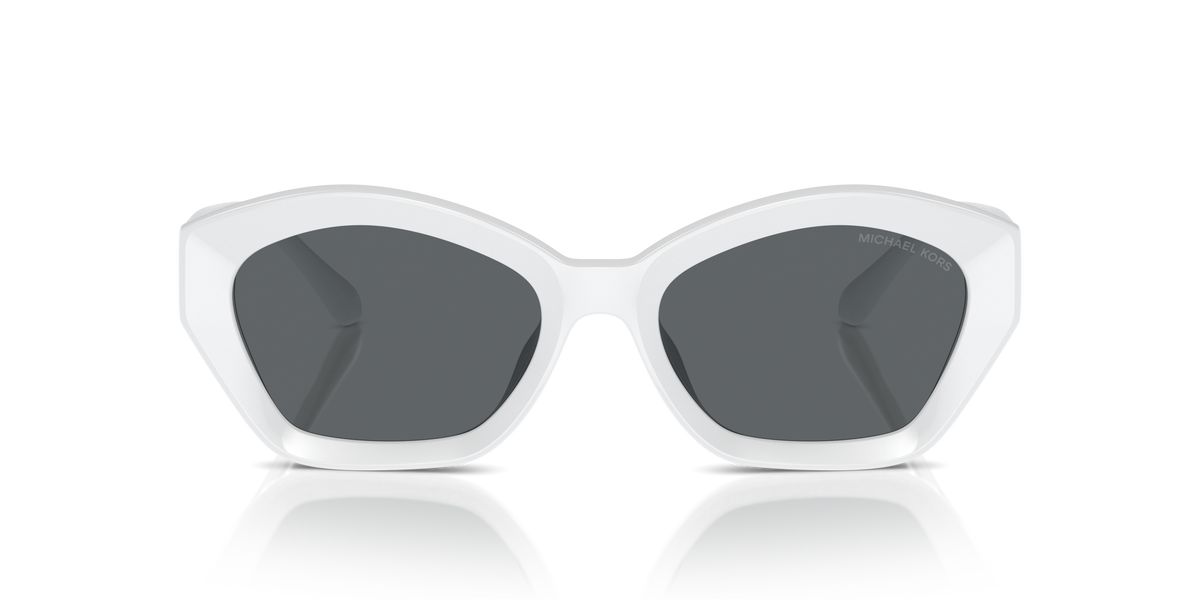 Gafas de Sol Michael Kors Bel Air MK2209U Blanco Óptico y Gris Oscuro Sólido