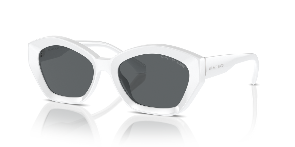 Gafas de Sol Michael Kors Bel Air MK2209U Blanco Óptico y Gris Oscuro Sólido