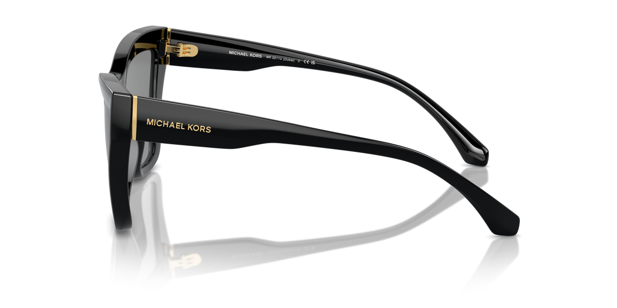Gafas de Sol Michael Kors Dubai MK2211U Negro y Gris Oscuro Sólido