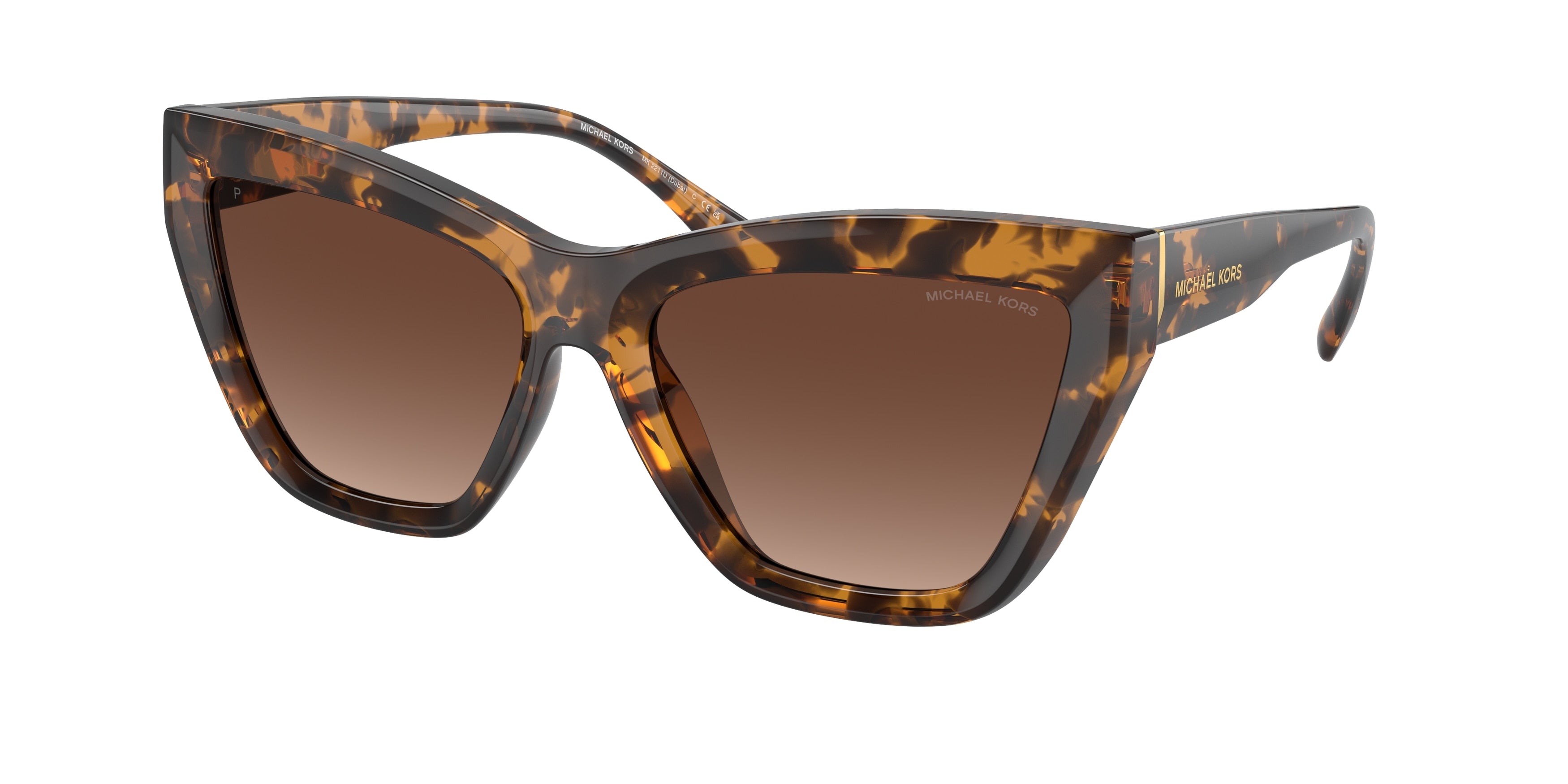 Gafas de Sol Michael Kors Dubai MK2211U Carey Oscuro y Marrón Degradé Polarizado