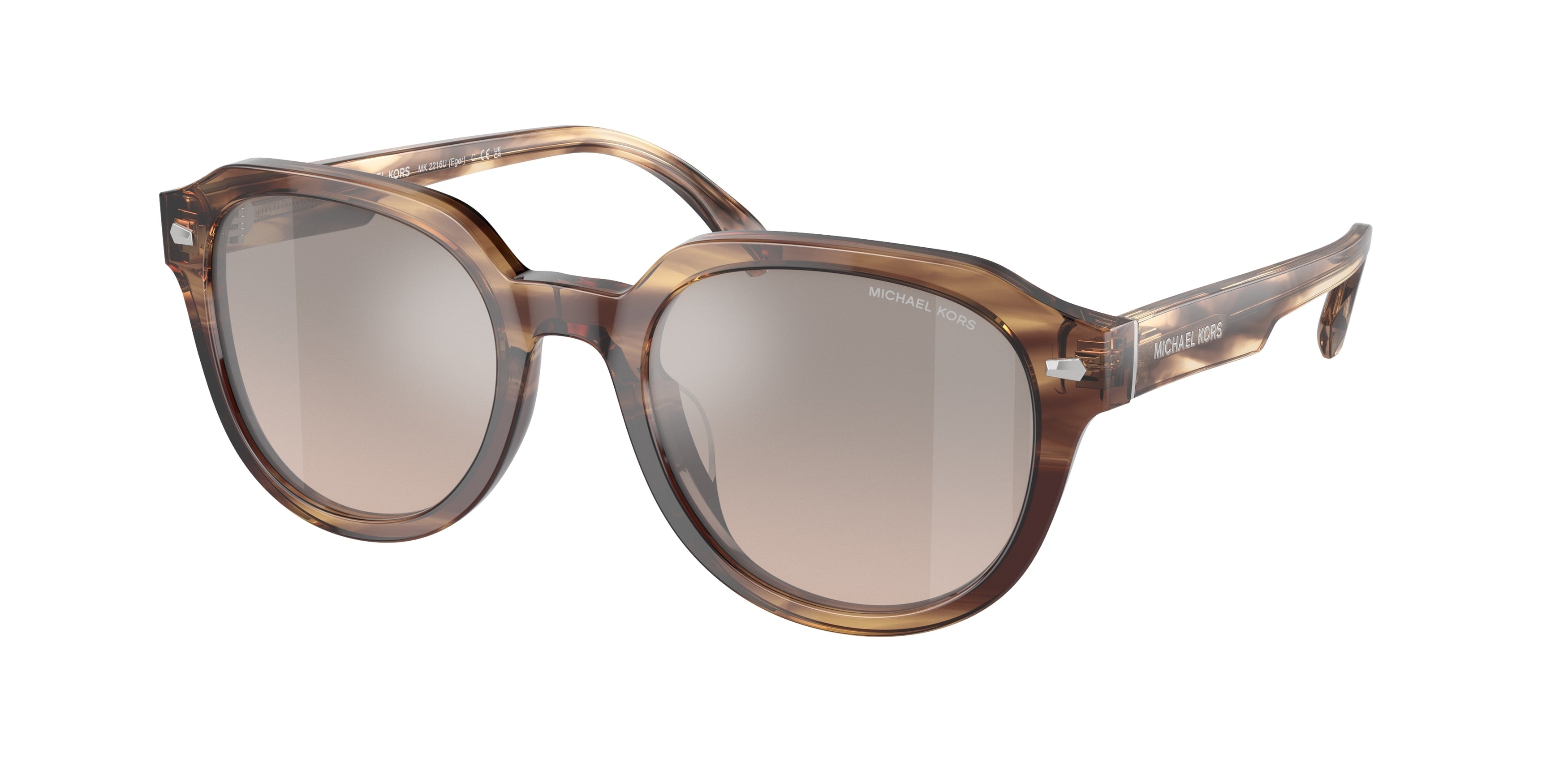 Gafas de Sol Michael Kors Eger MK2216U Cuerno Marrón y Marrón y Negro