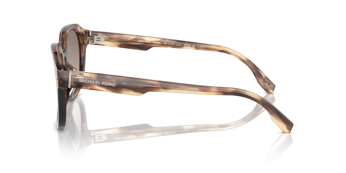 Gafas de Sol Michael Kors Eger MK2216U Cuerno Marrón y Marrón y Negro