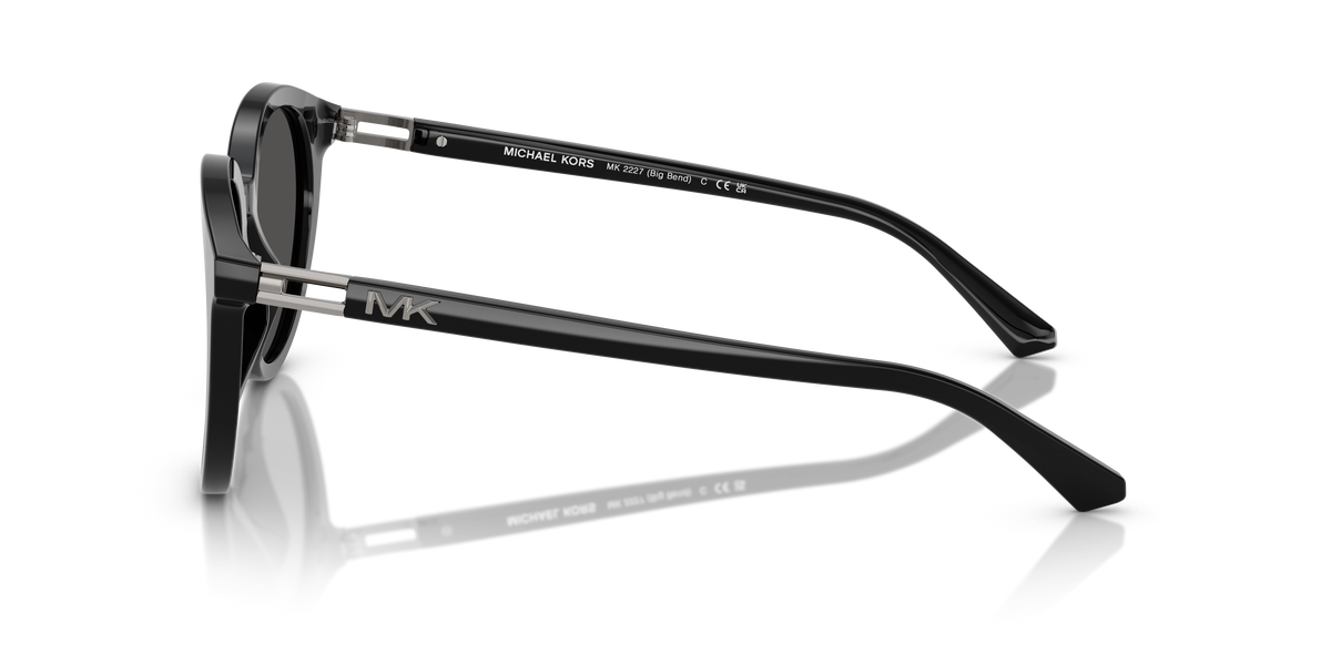Gafas de Sol Michael Kors Big Bend MK2227 Negro y Gris Oscuro Sólido