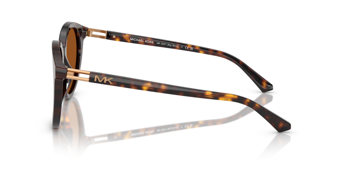 Gafas de Sol Michael Kors Big Bend MK2227 Carey Oscuro y Marrón Sólido
