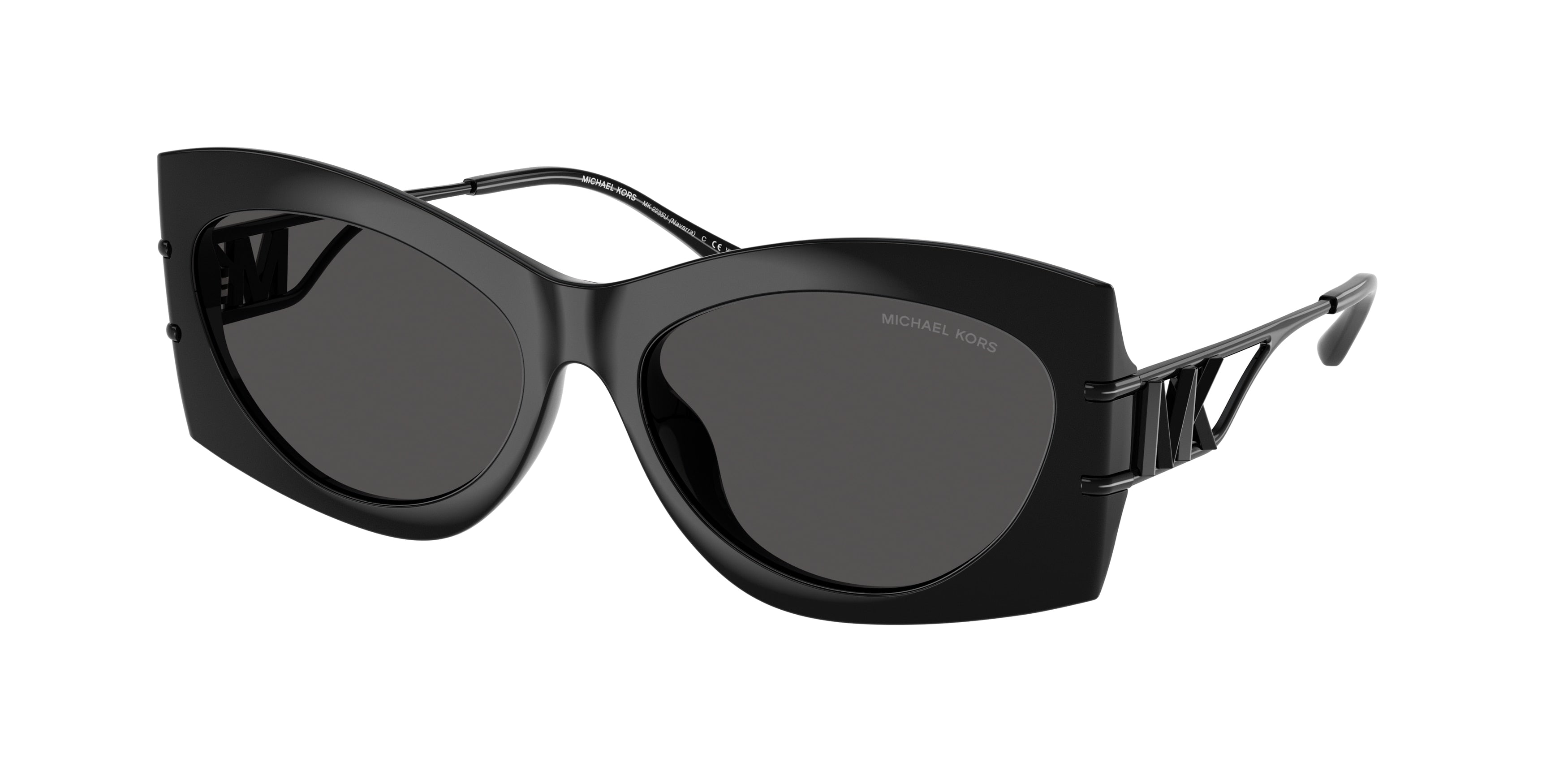 Gafas de Sol Michael Kors Navarra MK2235U Negro y Gris Oscuro Sólido