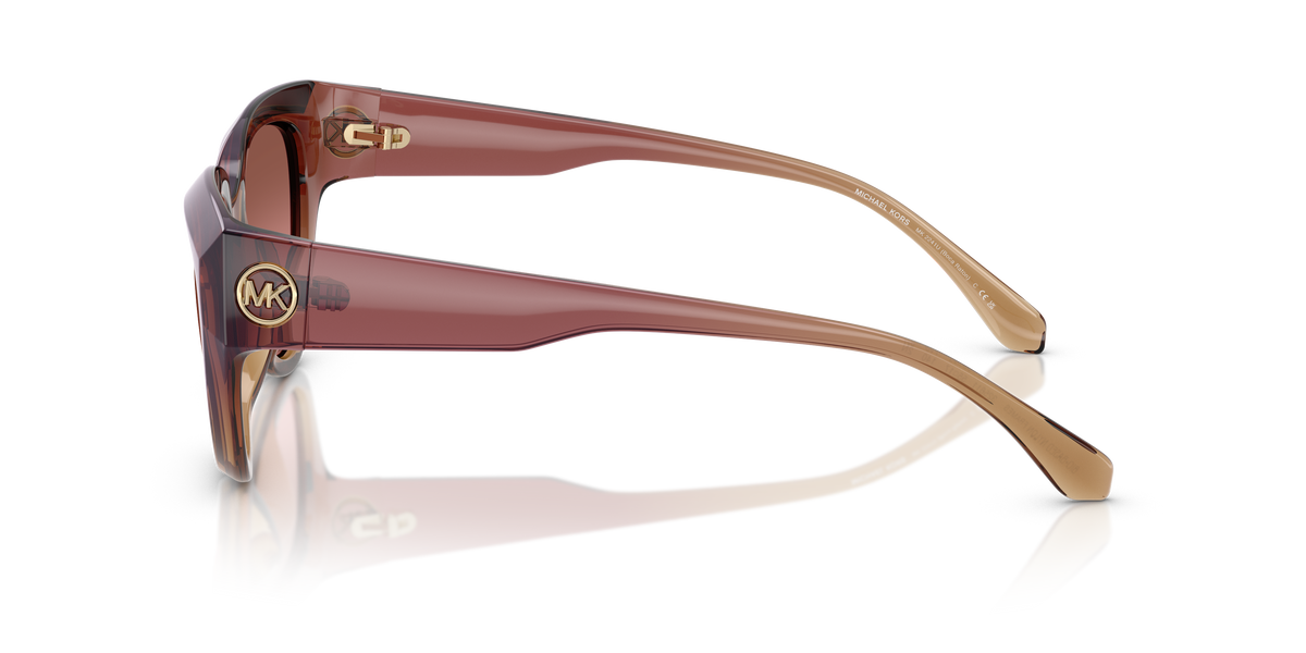 Gafas de Sol Michael Kors Boca Raton MK2241U Marrón claro rosa empolvado y Marrón y Rosáceo Degradé
