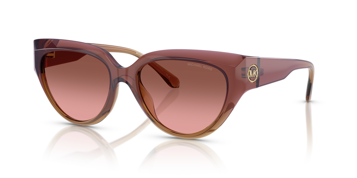 Gafas de Sol Michael Kors Boca Raton MK2241U Marrón claro rosa empolvado y Marrón y Rosáceo Degradé