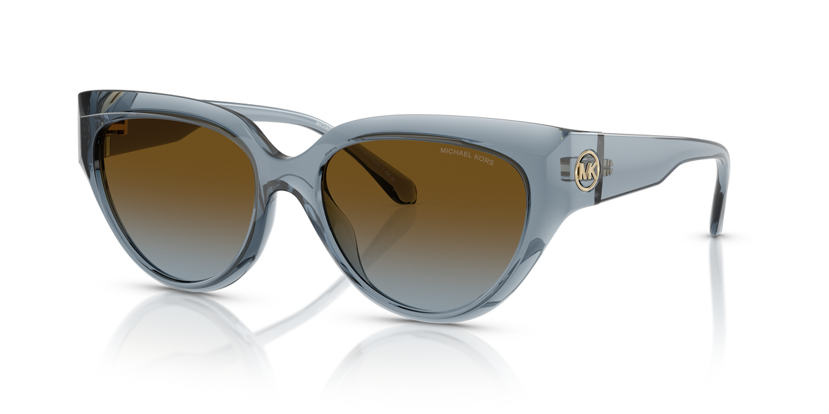 Gafas de Sol Michael Kors Boca Raton MK2241U Mezclilla transparente y Marrón y Azul Degradé