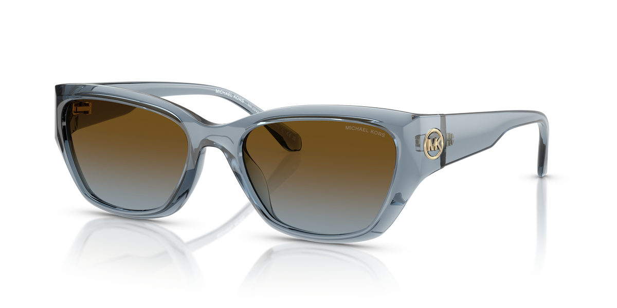 Gafas de Sol Michael Kors Pearl River MK2242D Mezclilla transparente y Marrón y Azul Degradé