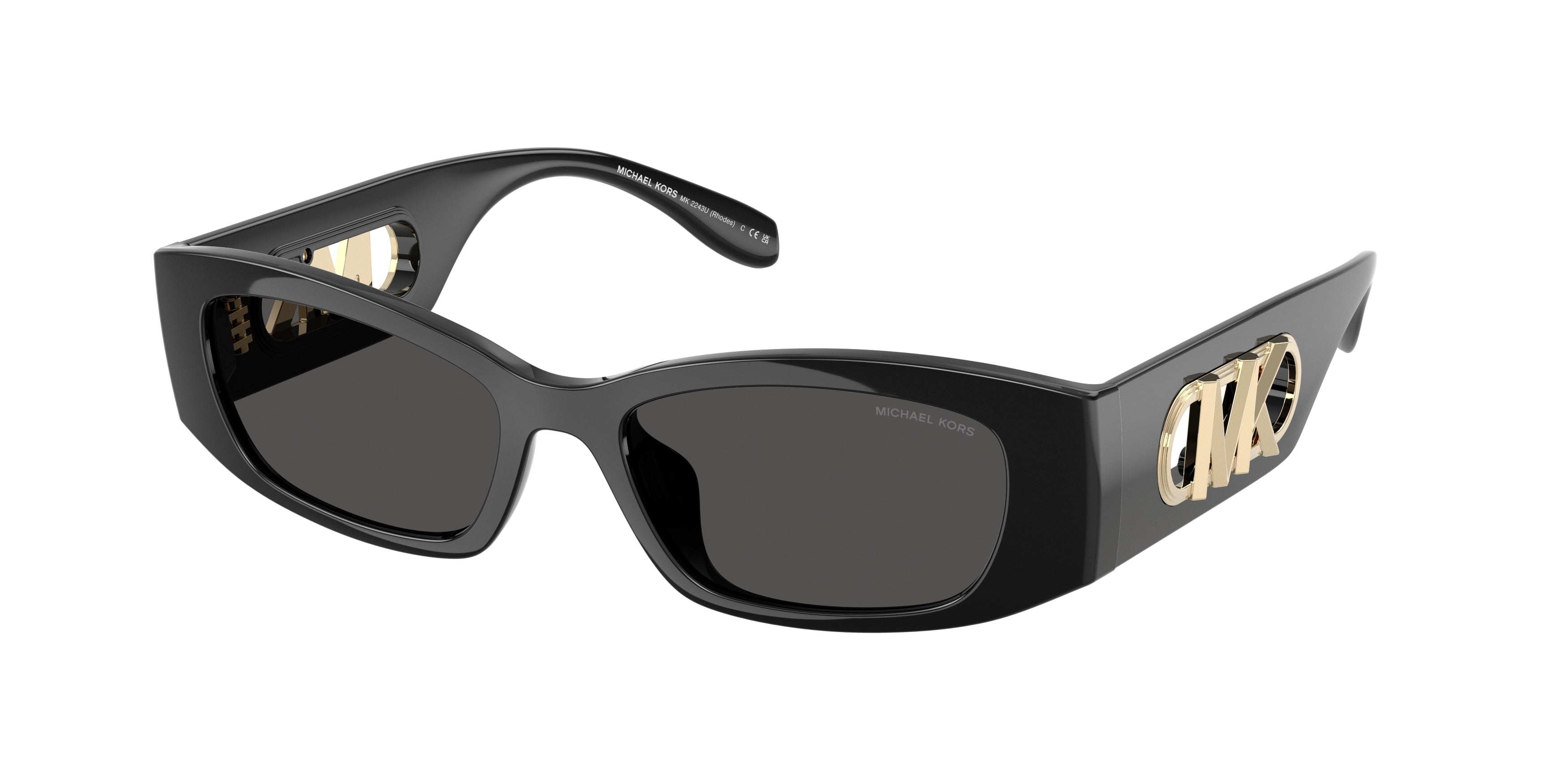 Gafas de Sol Michael Kors Rhodes MK2243U Negro y Gris Oscuro Sólido