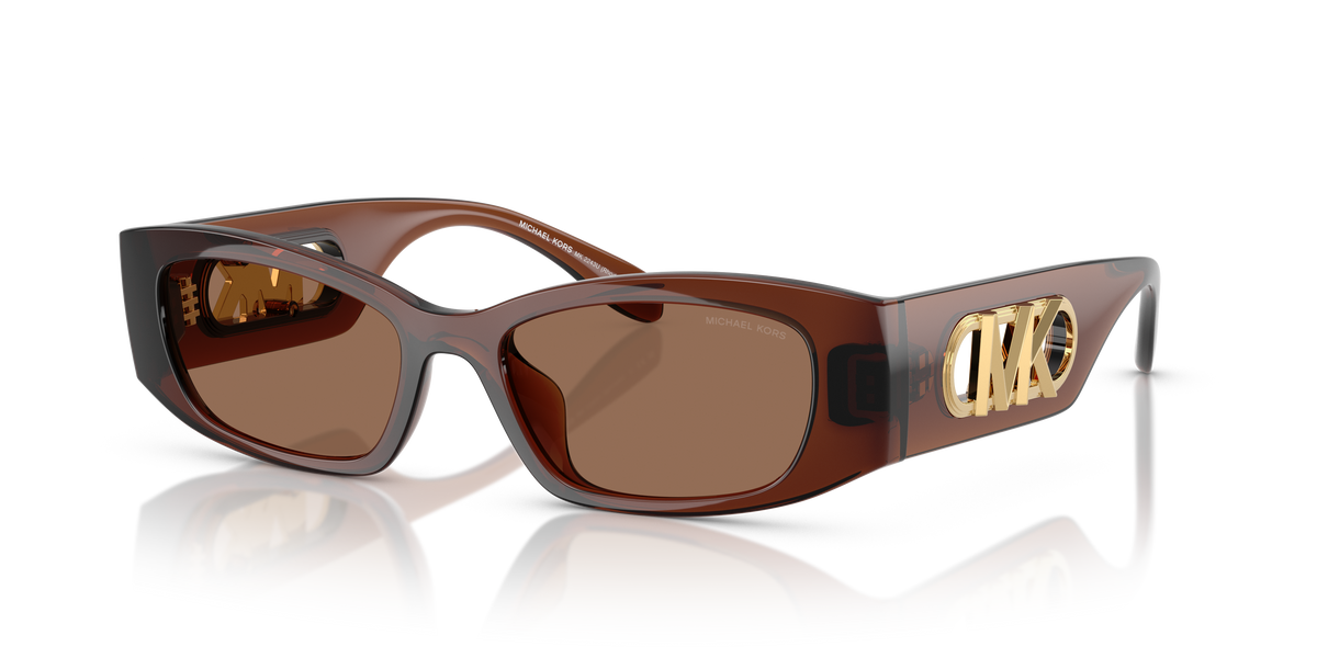 Gafas de Sol Michael Kors Rhodes MK2243U Marrón Traslúcido y Marrón Sólido