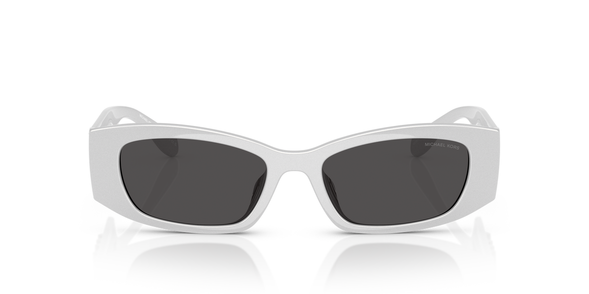 Gafas de Sol Michael Kors Rhodes MK2243U Plateado metálico y Gris Oscuro Sólido