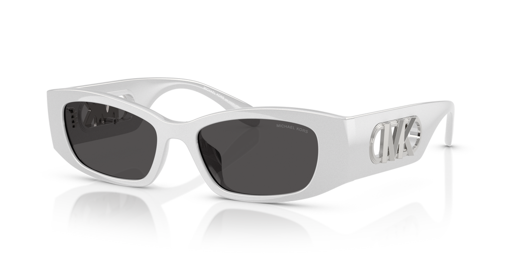 Gafas de Sol Michael Kors Rhodes MK2243U Plateado metálico y Gris Oscuro Sólido
