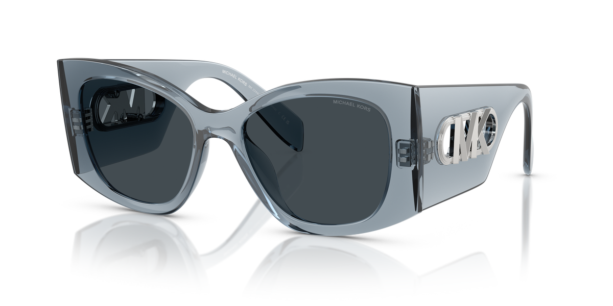 Gafas de Sol Michael Kors Costa Blanca MK2244U Mezclilla transparente y Azul y Gris Sólido