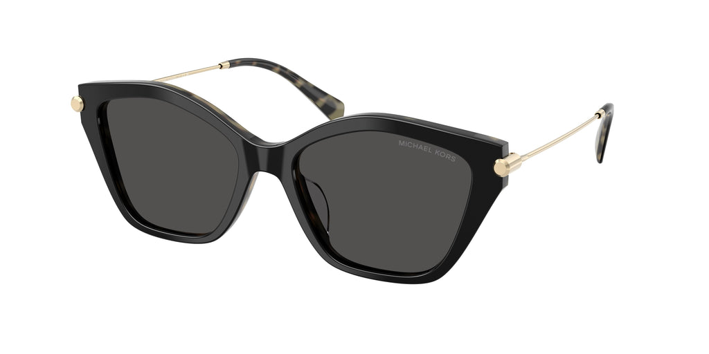 Gafas de Sol Michael Kors Catskills MK2246U Negro/tortuga ámbar y Gris Oscuro Sólido