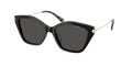 Gafas de Sol Michael Kors Catskills MK2246U Negro/tortuga ámbar y Gris Oscuro Sólido