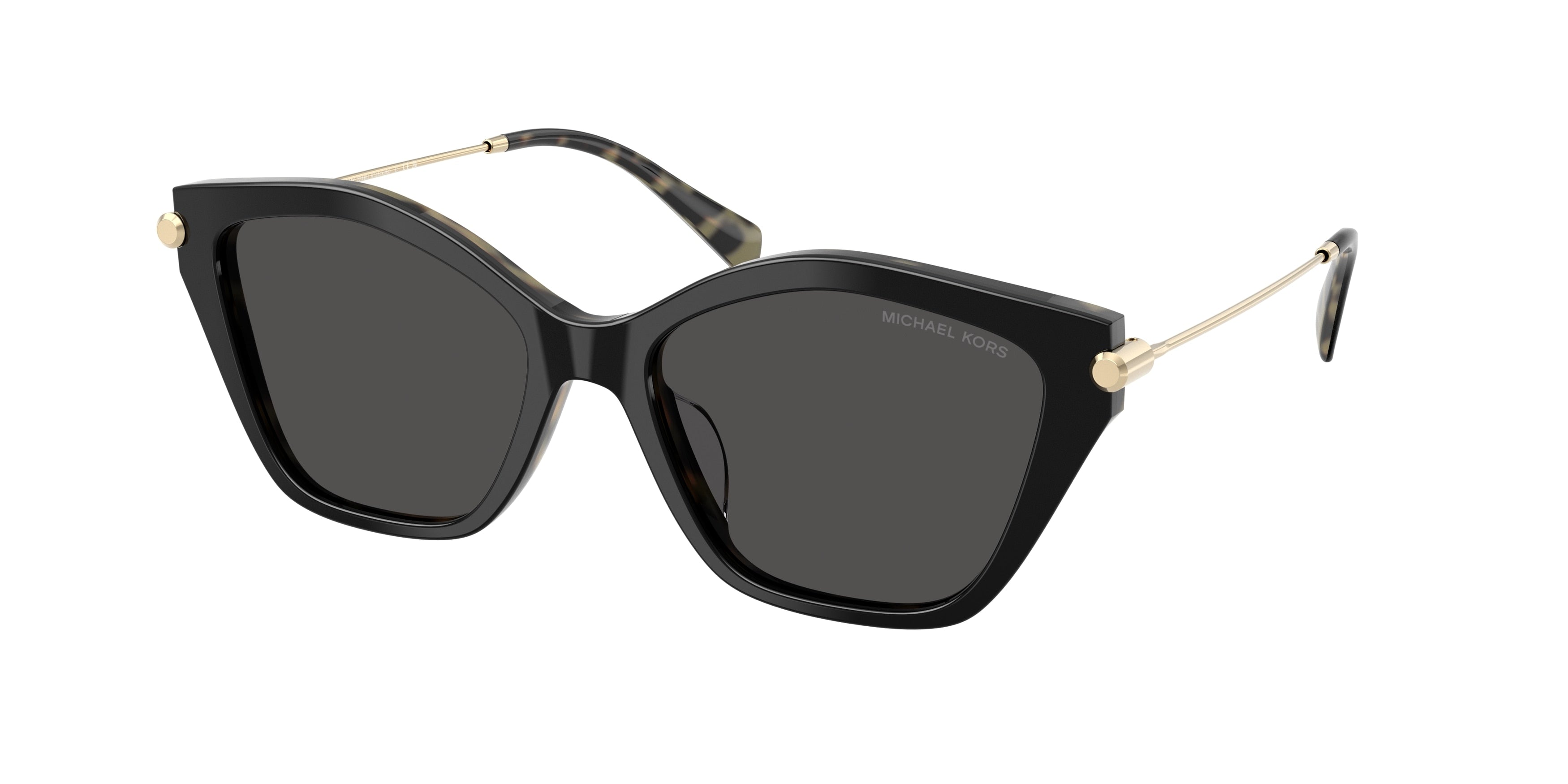 Gafas de Sol Michael Kors Catskills MK2246U Negro/tortuga ámbar y Gris Oscuro Sólido