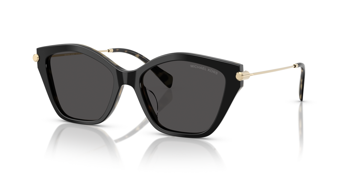 Gafas de Sol Michael Kors Catskills MK2246U Negro/tortuga ámbar y Gris Oscuro Sólido