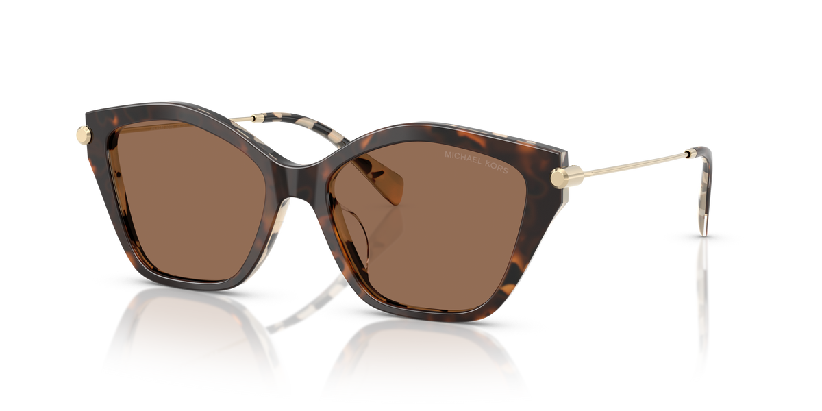 Gafas de Sol Michael Kors Catskills MK2246U Tortuga oscuro/crema y Marrón Sólido