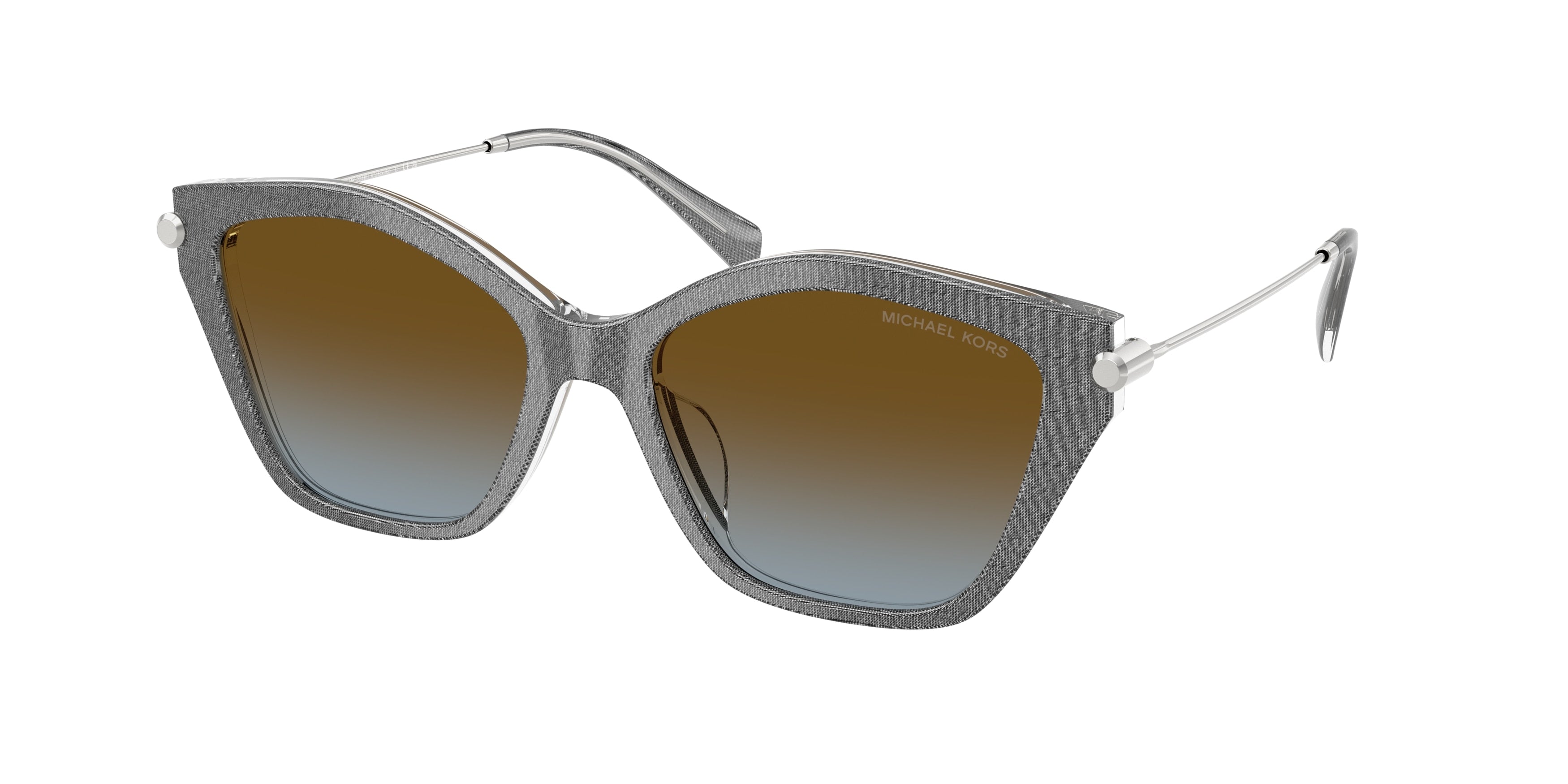 Gafas de Sol Michael Kors Catskills MK2246U Mezclilla gris y Marrón y Azul Degradé