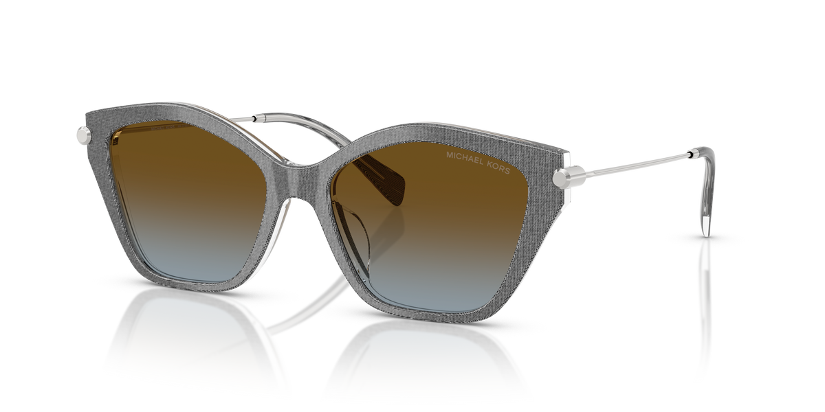 Gafas de Sol Michael Kors Catskills MK2246U Mezclilla gris y Marrón y Azul Degradé