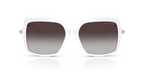 Gafas de Sol Michael Kors Quogue MK2247U Blanco Óptico y Gris Oscuro Degradé